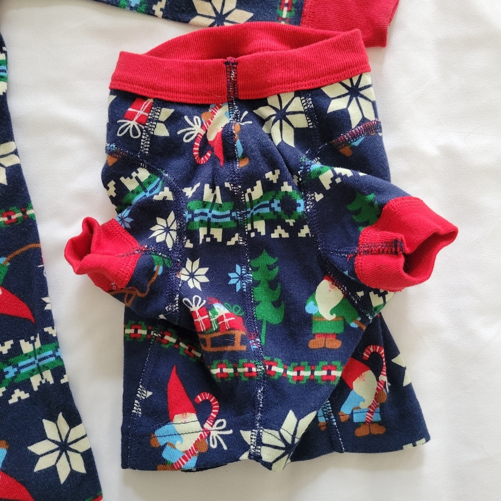 Hannah Andersson dog size S pajama shirt winter gnome print